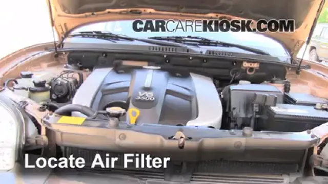 2003 Hyundai Santa Fe GLS 3.5L V6 Air Filter (Engine) Replace